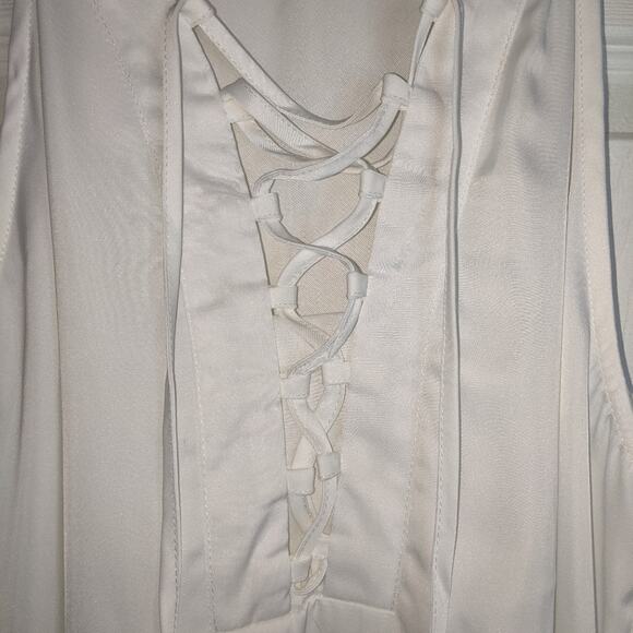 Bishop & Young White Lace Up Tank L - Picture 7 of 13